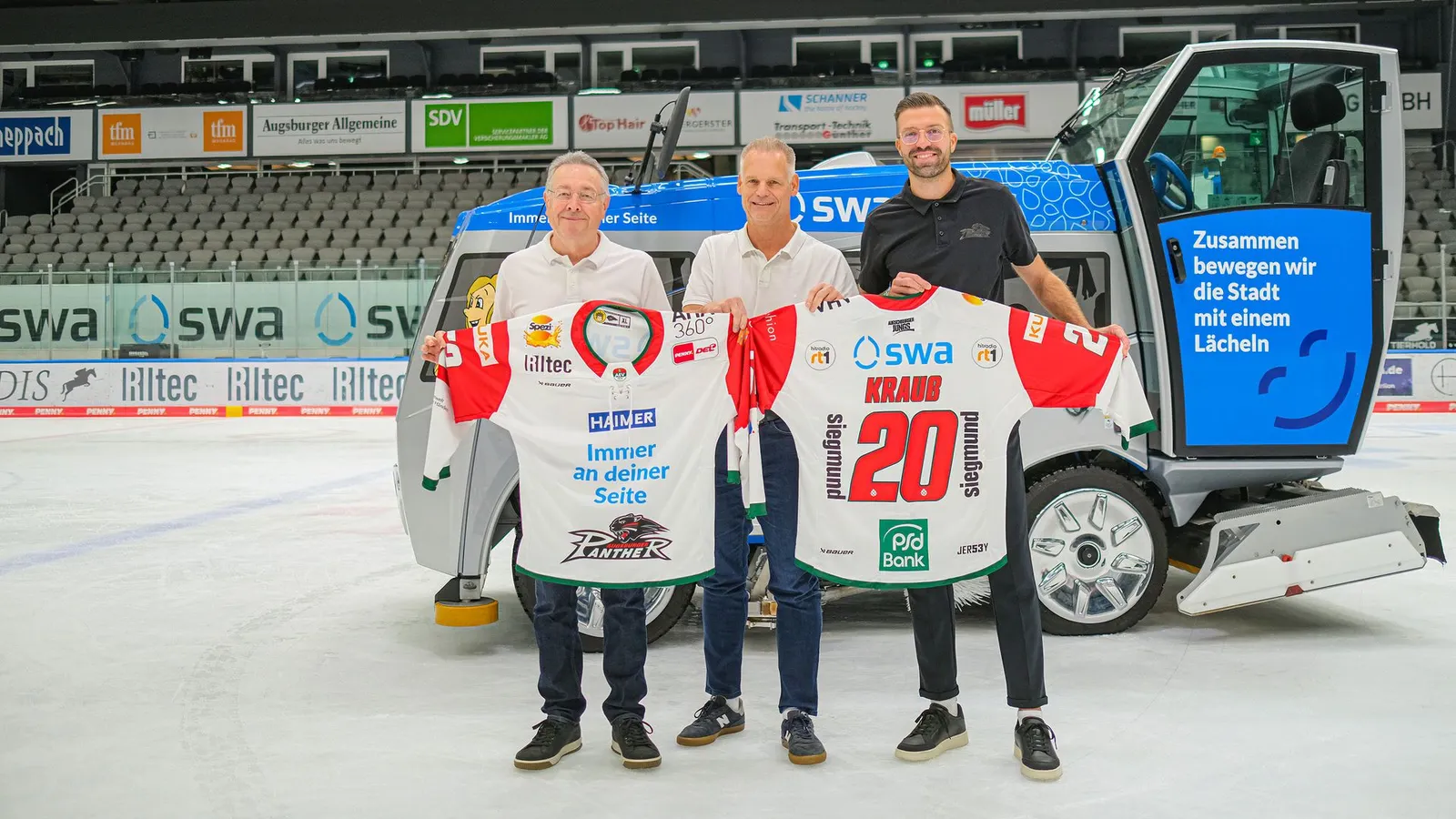 Die Stadtwerke Augsburg (swa) unterstützen die Augsburger Panther auch in den kommenden beiden Spielzeiten umfangreich als Premiumpartner.