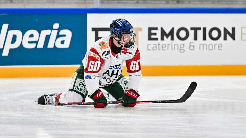 Liron Pellizzari beim Warm-Up vor einem Spiel beim Dolomitencup. 