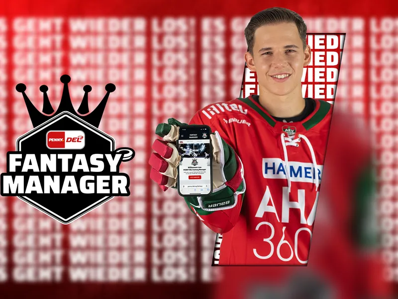 Philipp Krauß wirbt für den PENNY DEL Fantasy Manager 2026-27. 