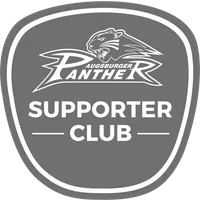 Ein Banner, was an ein Wimpel eines Sportvereins erinnert in grau. Darauf steht "Supporter Club"